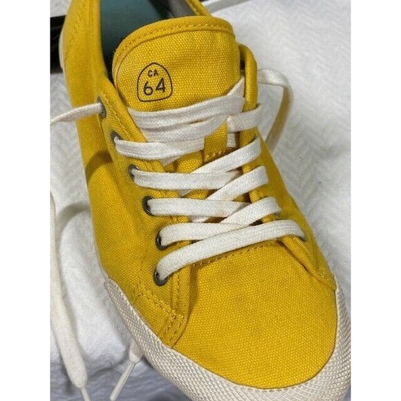 Seavees Monterey Canvas Sneaker Womens Sz 7 Mustard Yellow Lace Up Low Top - Picture 15 of 15